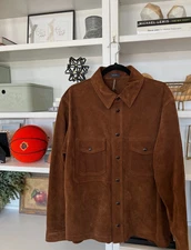 🔥 Drake’s Drakes London Heavyweight Tobacco Brown Suede Jacket 42 $1500+