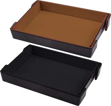 SIQUK 2 Pieces Magnetic Dice Tray Rectangle Folding Camel and Black 