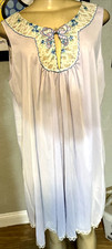 Komar Vintage Nightgown Lilac Nylon Lace Nighty Sz M SEE DETAILS brw