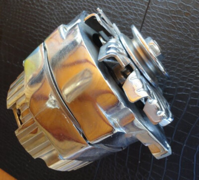 US Car Oldtimer Chevy GM GMC Chrom Lichtmaschine Alternator 12V / 80 Amp.