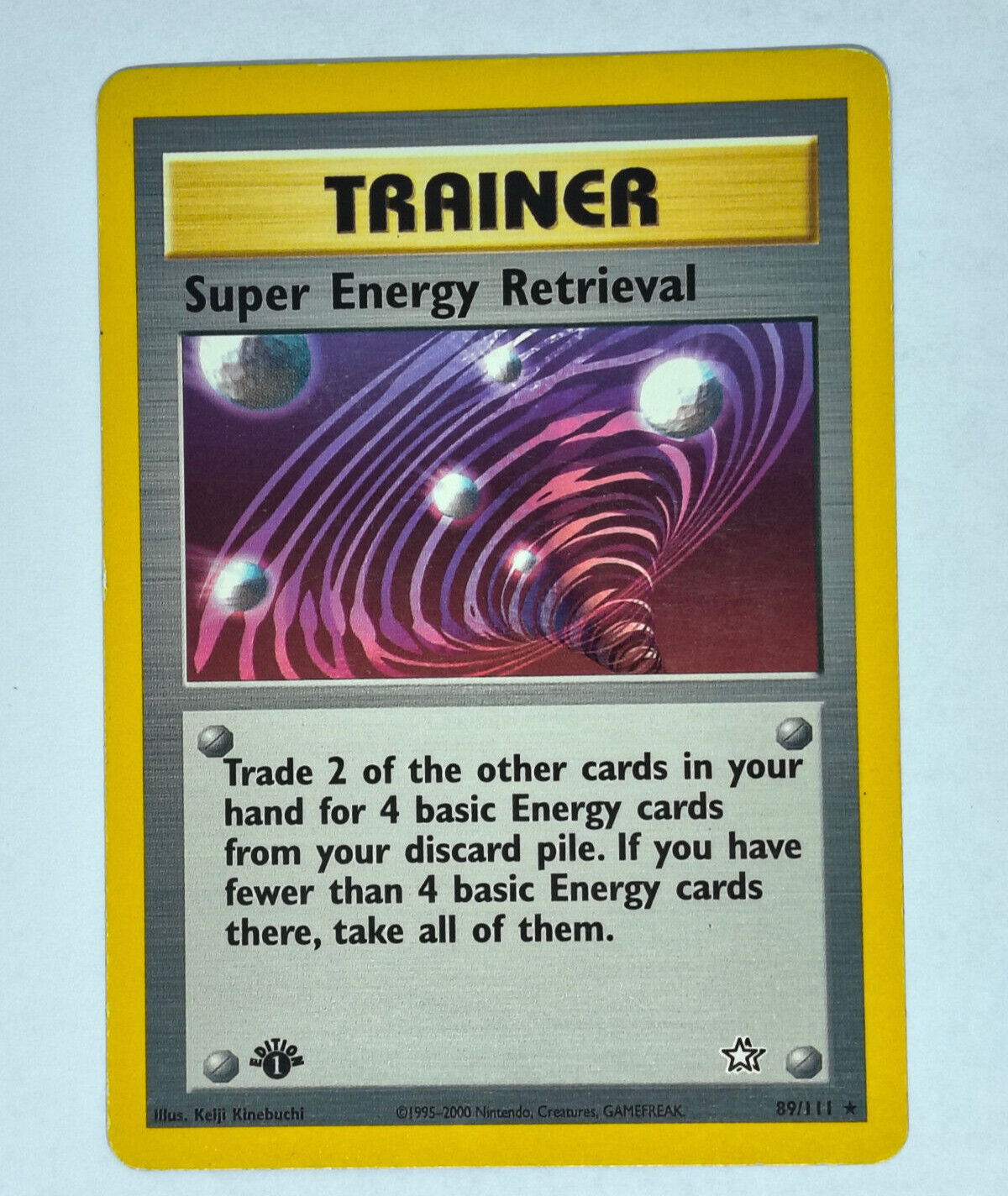 Super Energy Retrieval 89/111 1st Edition Rare Neo Genesis Pokemon Card TCG - LP
