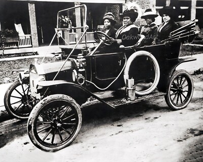 MADAM C.J. WALKER Driving a Car, Hair Care Entrepreneur, Vintage Photo Reprint