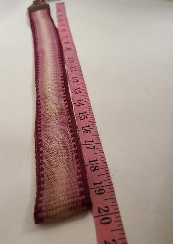 Vintage 70er Mauve Rosa Ombre Gewebt Hals & Schultergurt Kameratasche Hippie Boho - Bild 9 von 10