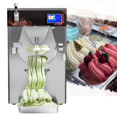 Wixkix Hard Serve Ice Cream Machine 48L/H Countertop Gelato Maker with Sprayer