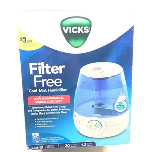 Vicks Humidifier, LG 1.2 gal. Cool Mist, 33Hr. Quiet Run Time, Breathe