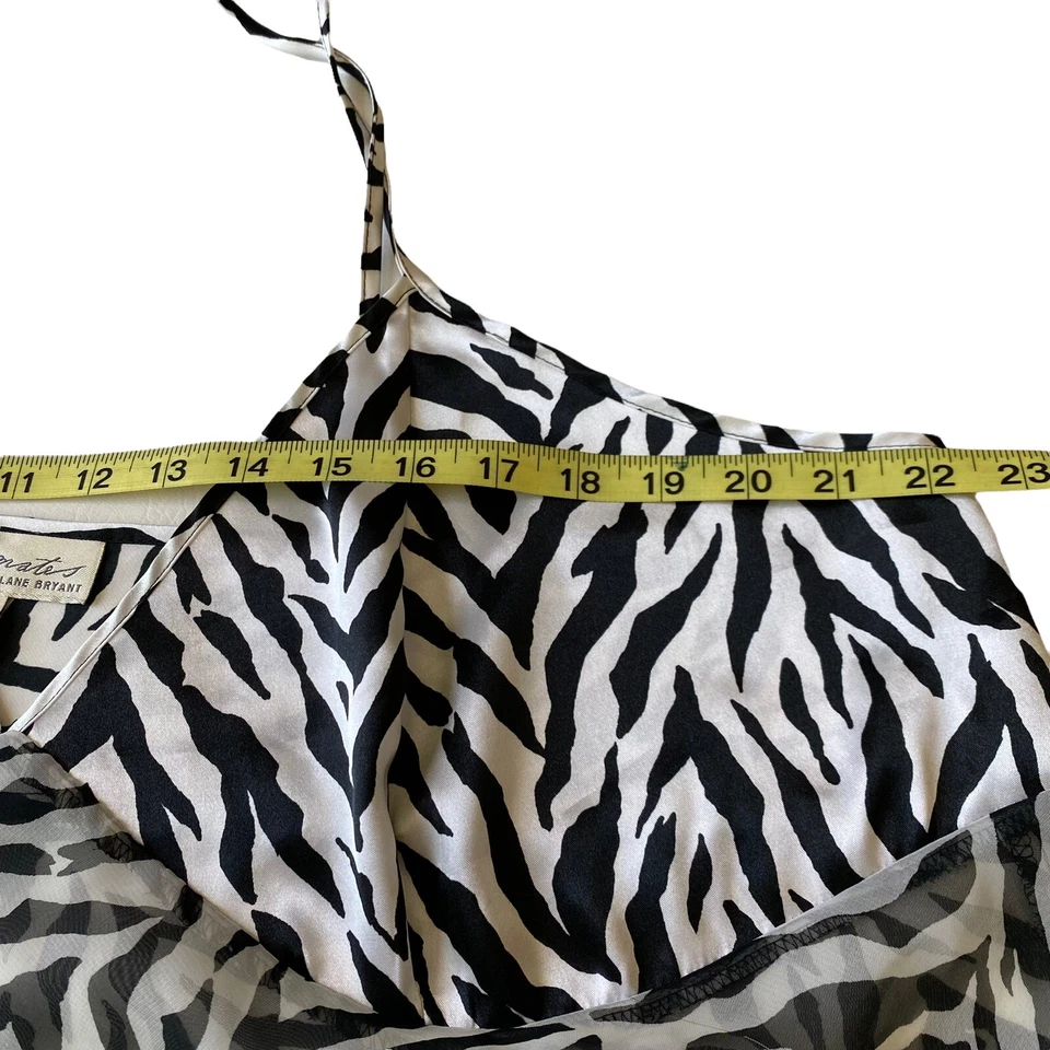 Sexy Top Babydoll Lane Bryant Intimates Talla 22/24 Transparente Negro Blanco Retro Hada Foto 3 de 4