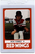 1980 TCMA Rochester RED WINGS #21 PETE TORREZ Dallas Baptist TEXAS