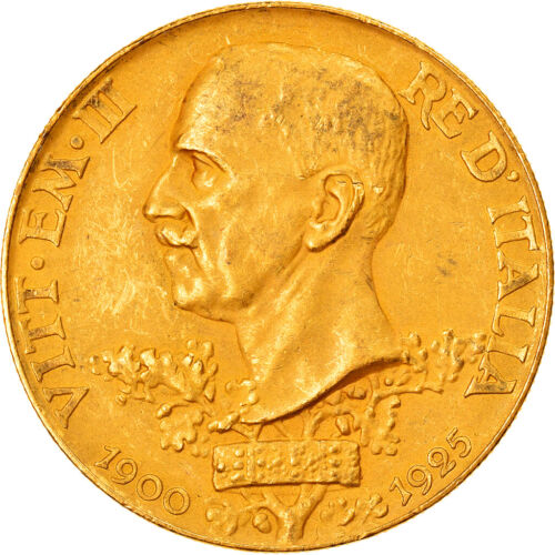 [#906884] Moneta, Italia, Vittorio Emanuele III, 100 Lire, 1925, Roma, VZ+, Oro - Foto 1 di 2