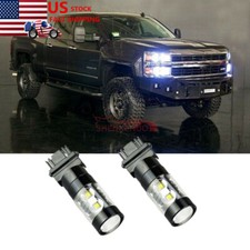 2 Hid White Smd Led Car Truck Daytime Running Lights Drl Bulbs 3157 4114 4157
