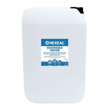 Hexeal Deionised Water 25L – Demineralised - Reduce Limescale & Water Stains