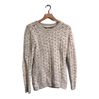 Anthropologie If It Were Me Open Knit Sweater Size Small Gray So Soft!