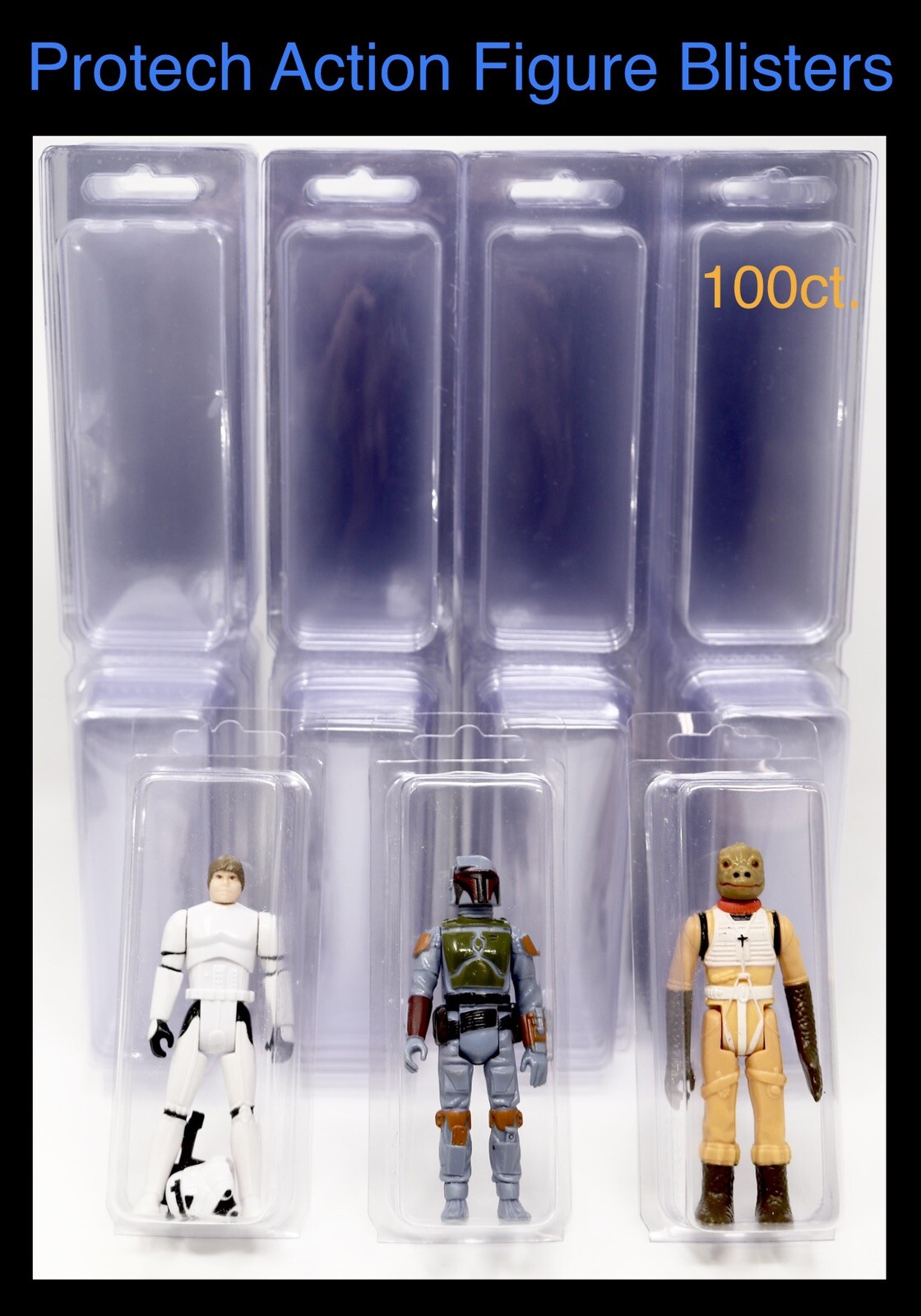 proTech Star Wars & GI Joe Loose Action Figure Blisters 100 ct