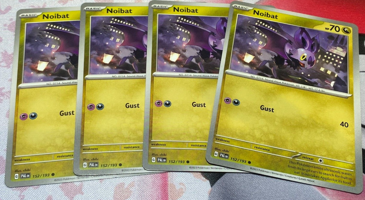 4x Noibat - Pokemon S/V Paldea Evolved 152/193 TCG Playset