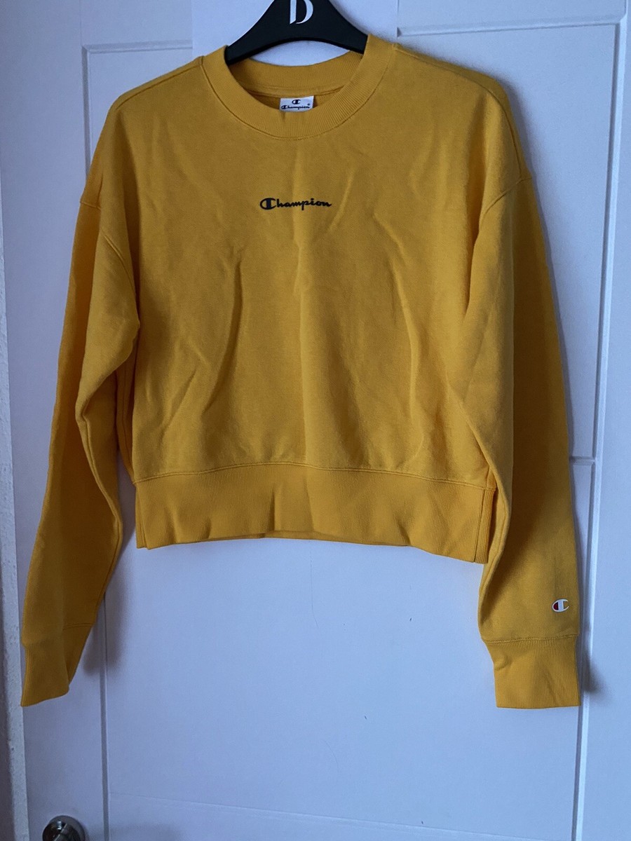 B2 Champion Yellow Crop Sweater Size XS UK