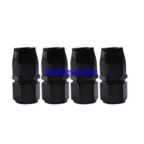 4x AN8 8AN Straight Fast Flow Swivel Fuel Oil Gas Line Hose End Fitting Adaptor - 第 1/12 張圖片