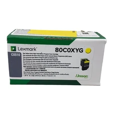 NIP Lexmark 80C0XYG Return Program Toner Yellow Sealed