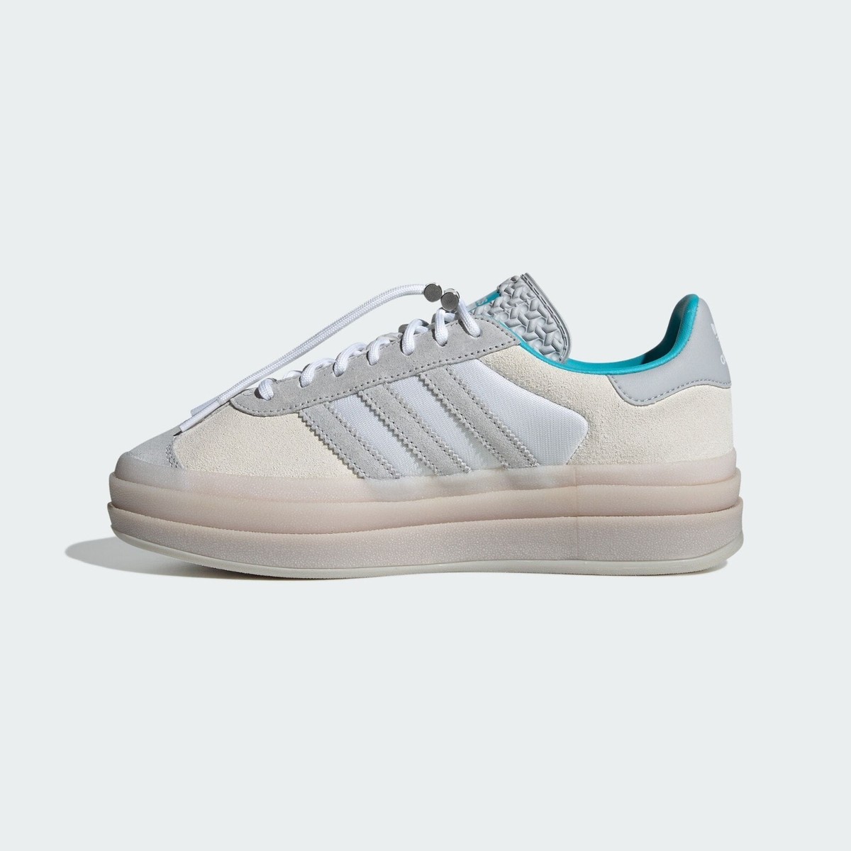 スニーカー adidas x ORDINARY PEOPLE Gazelle Bold W White Silver IH9992 adidas WMNS Originals x Ordinary People Gazelle Bold IH9992