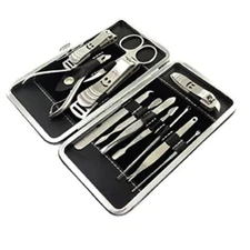 Manicure Pedicure Set Nail Clippers - 12 Piece Stainless Steel Manicure Kit Tool