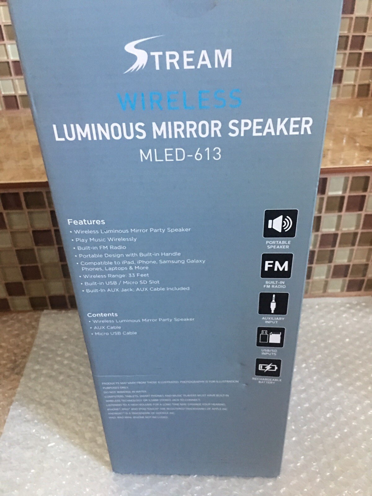 soundlogic xl luminous mirror party speaker