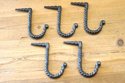 MIDWEST CRAFT HOUSE 5 Hand Forged Nail In Hooks Medieval Primitive Glazed Iron Hammer Hooks Mug