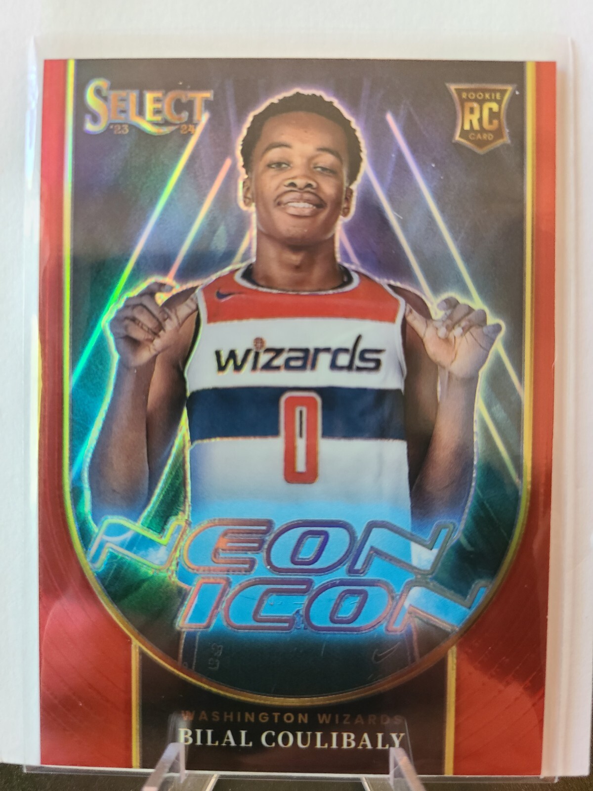 BILAL COULIBALY 2023-24 SELECT NEON ICON RED PRIZM SP WIZARDS!