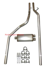 Dual Exhaust System Mandrel Bent w/ 18" MaxFlow Fits 94-01 Dodge Ram 3.9 5.2 5.9