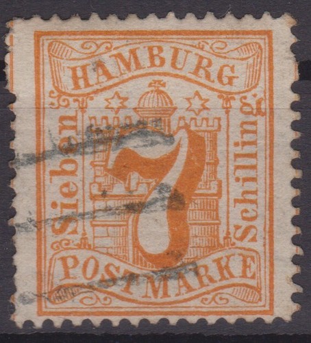 == In Hamburg Mi. 17 Black Four Line, Cat. ==