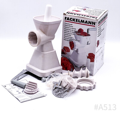 Fackelmann Fleischwolf from Plastic & Metal with Instructions And Boxed White