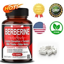 Premium Berberine HCL 600mg Plus Organic Ceylon Cinnamon - 120 Capsules