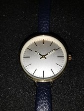 Ladies H&M Quartz Watch with Blue Faux Leather Strap - 559