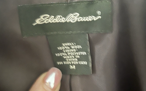Eddie Bauer 100% Wool Blazer Jacket Brown Lined 3 Button M - Picture 5 of 8
