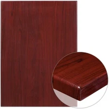 Flash Furniture 30" x 42" Mahogany Resin Table Top, 2" Edge - TP-MAH-3042-GG