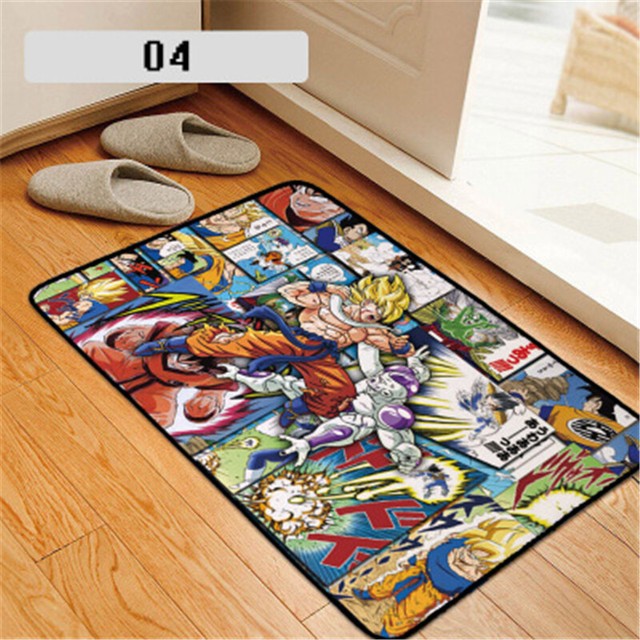Dragon Ball Z Son Goku Square Floor Rug Carpet Room Doormat Nonslip