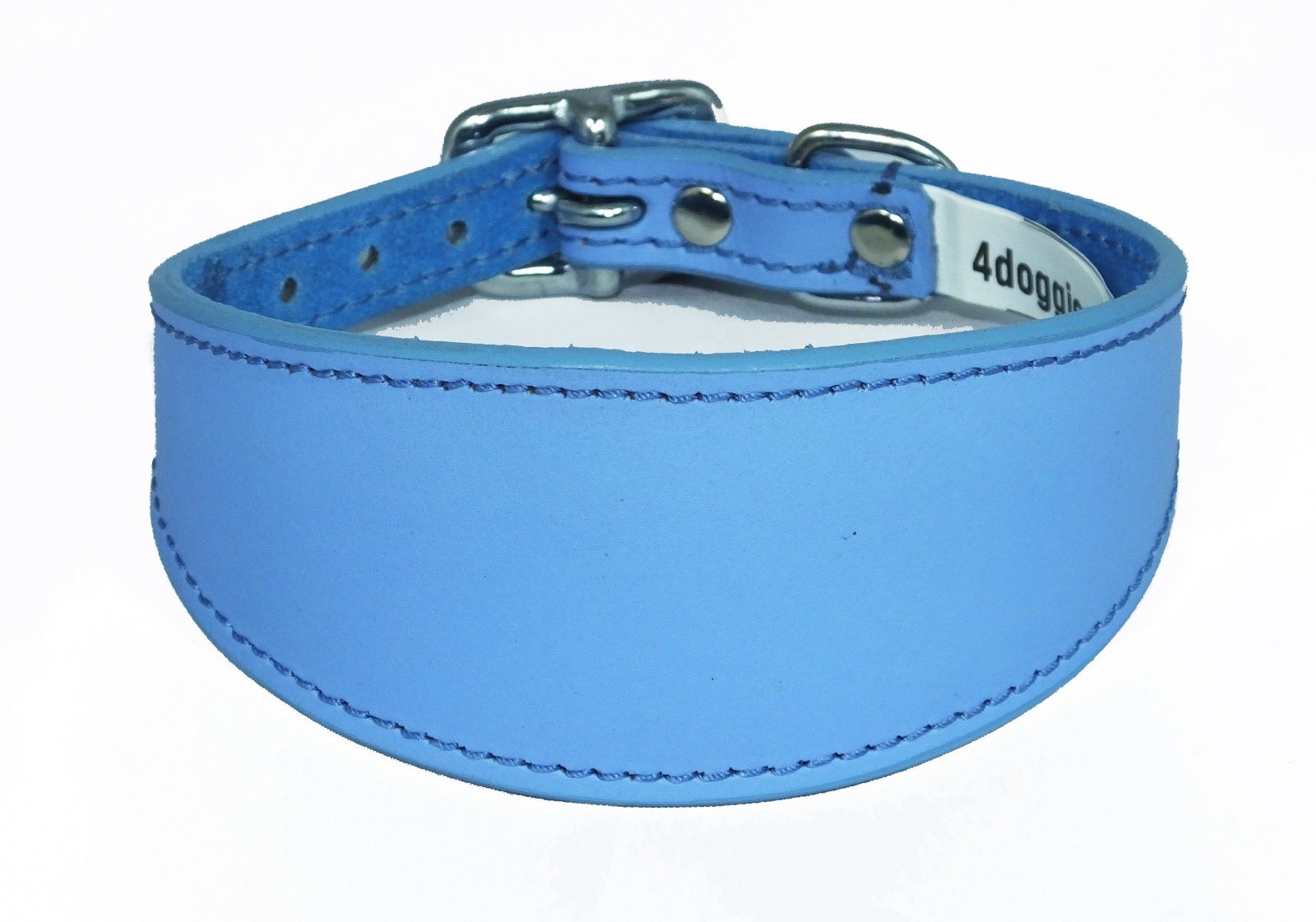 Plain Blue Leather Whippet collar Greyhound Collar Italian Greyhound Dog Collars eBay