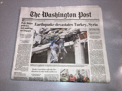 The Washington Post February 7 2023 Earthquake Turkey Syria Biden