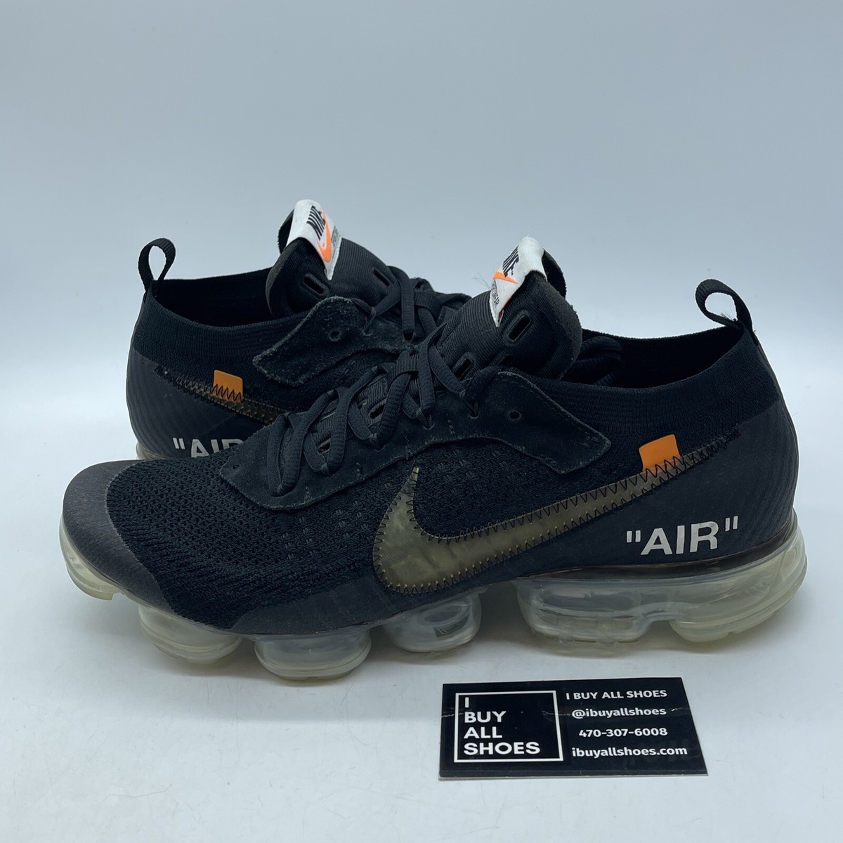 Size Nike Off-White x Air VaporMax Part Black Suede