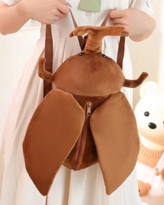 Beetle Insect Backpack Plush Toy 10'' Stuffed Animal Toddler Doll Gift for Kids