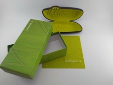 Koali black and lime green glasses case with cleaning cloth glasses NOT included