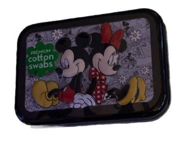 Disney Mickey Mouse & Minnie Cotton Buds Swabs 3D Tin Box Collector Series #6