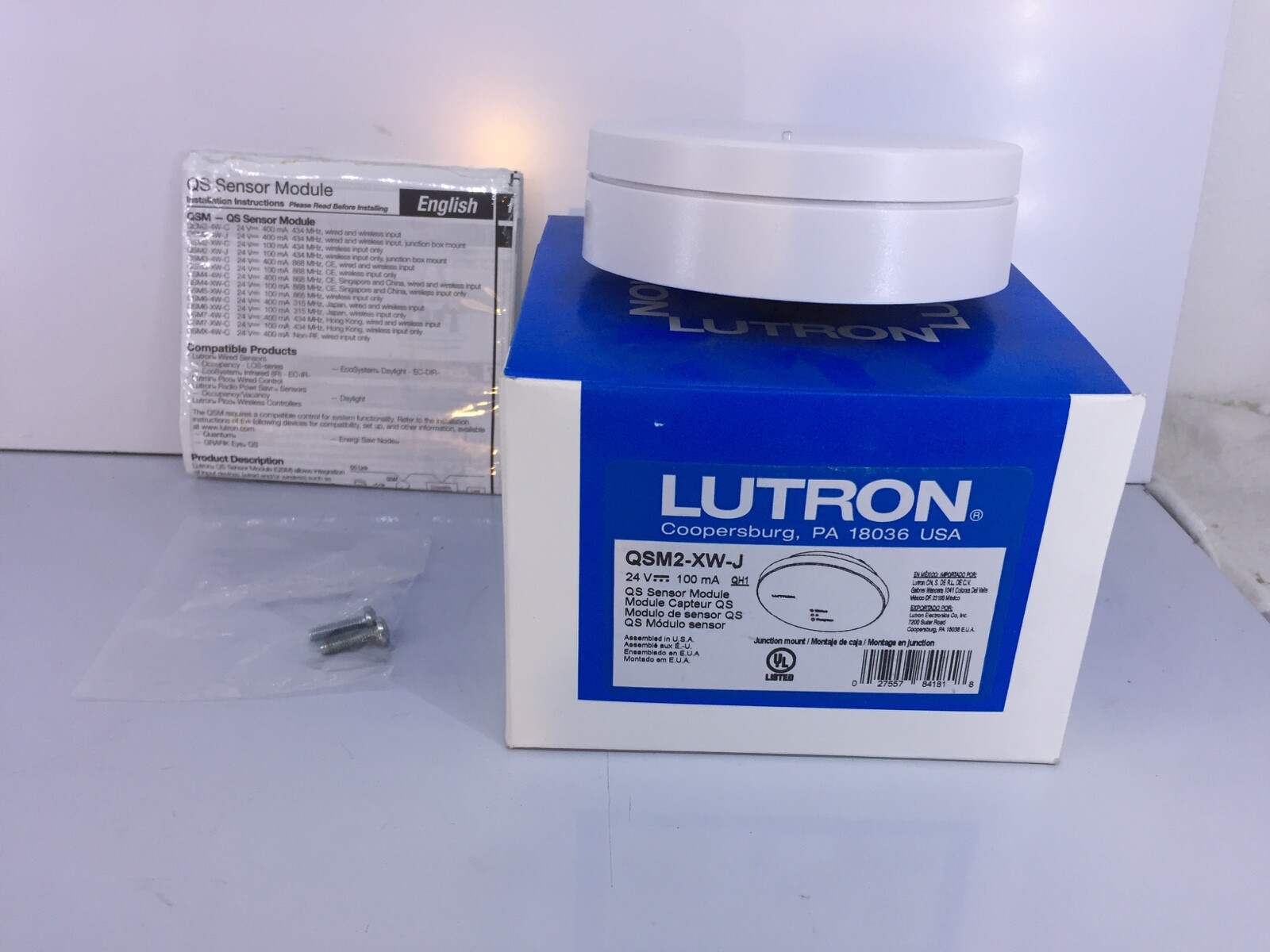 Lutron Qsm2 Xw J Sensor Module Ceiling Mount For Sale Online Ebay