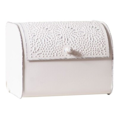 Large Bread Box in Rustic White