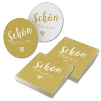 Itenga 40X Serviette SchöN Dass Du Da Bist Curry Gelb Mit Bierdeckel Set Neu