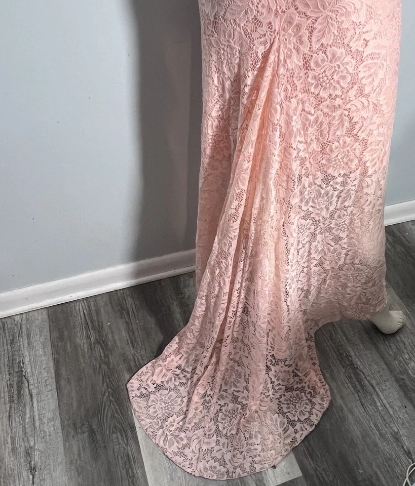 Womens S Maternity Lace Chiffon Gown Wedding Bodycon Dress Photography Feminine - Image 3 of 4