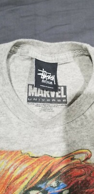 Stussy Marvel Comics Mystique Bill Plympton Shirt 2011 Medium Grey 