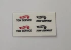 Hot Wheels Tow Truck Redline DIE CUT Reproduction Stickers Enough For 2!
