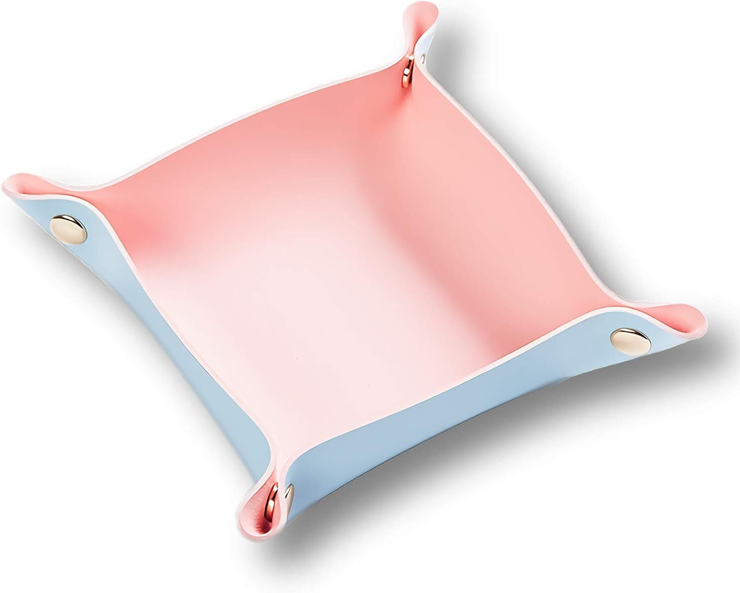 Leather Valet Tray for Jewelry & Small Essentials - Desktop Storage Organizer