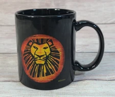 M Ware Disney's The Lion King On Tour Broadway Coffee Mug Cup Black Orange