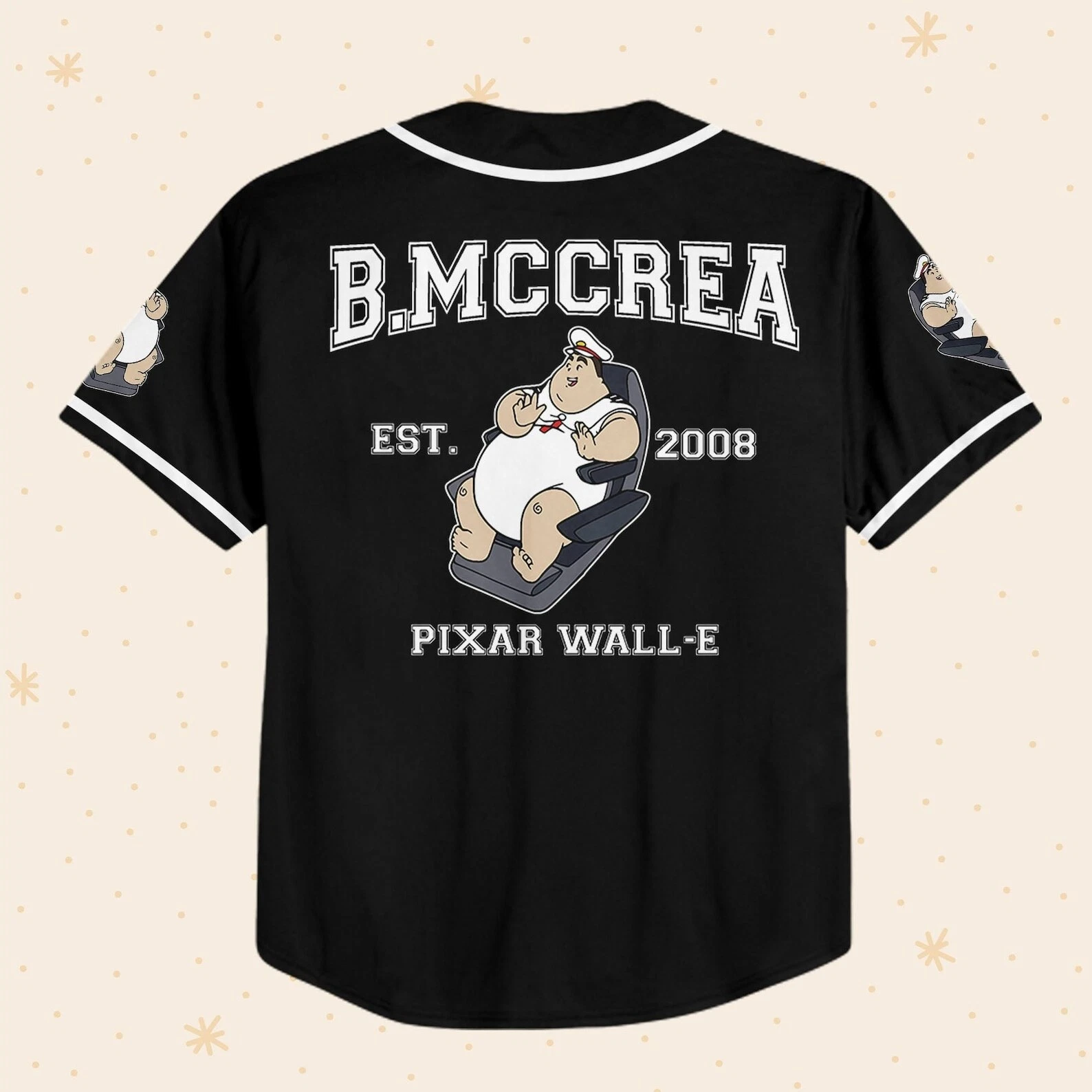Personalized Disney Pixar WALL-E B.MCCREA Baseball Jersey