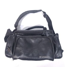 Vintage Ambico Black Shoulder Strap Carry Camcorder Camera Bag HE