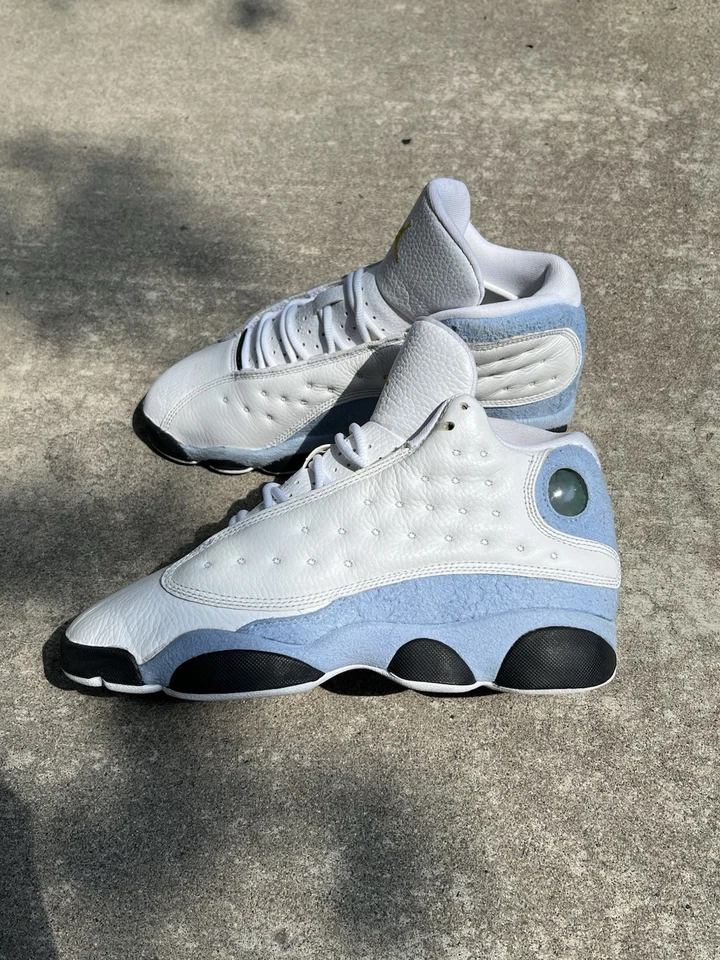 Sapato Air Jordan 13 retrô azul cinza GS masculino tamanho 7Y azul DJ3003-170 usado - Imagem 3 de 4